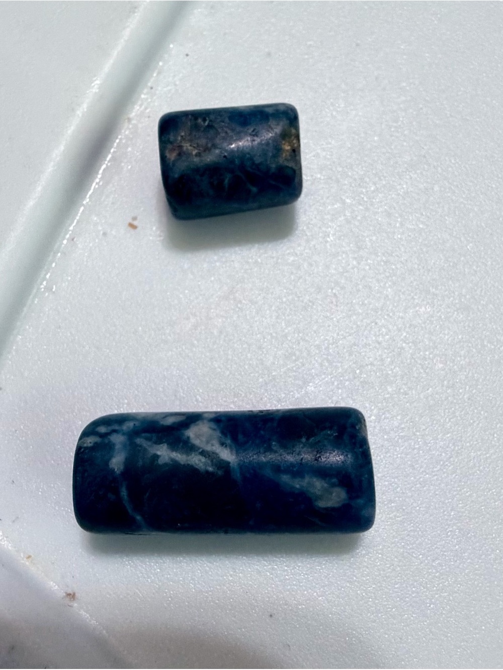 Handcrafted Dark Blue Marble Soapstone Home Accent 10mm